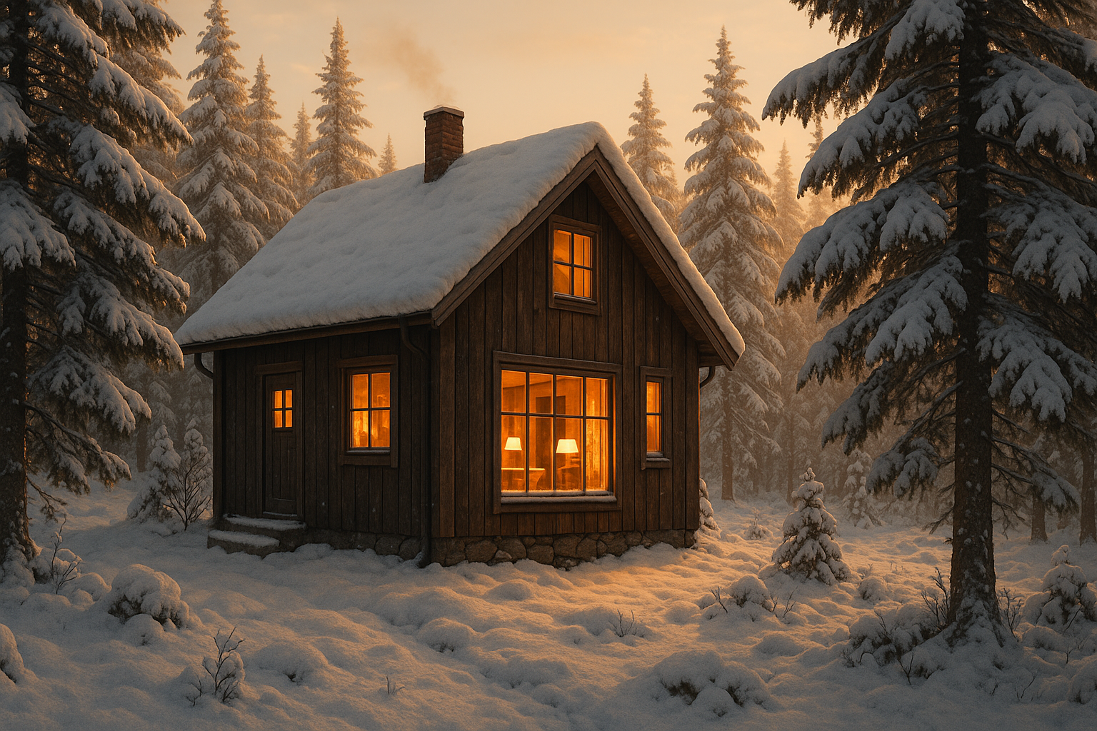 ChatGPT's version of the same cabin.